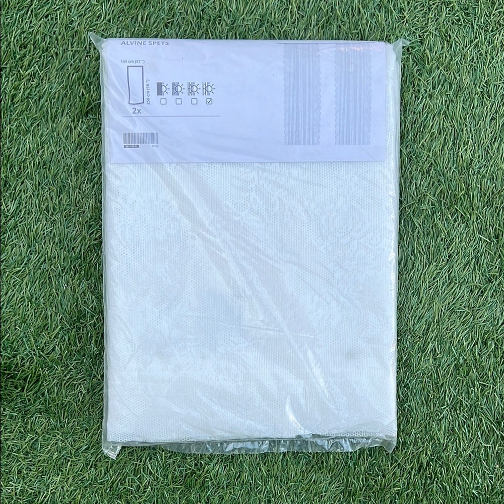 Alvine Spets White Lacey Curtain Set